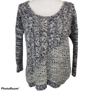 Lucky Brand Asymmetrical Woven Design Sweater XL